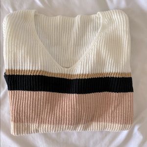 NWOT super soft color block sweater size S/M